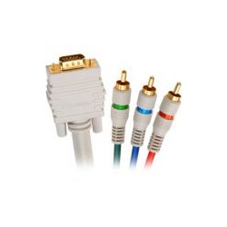 6" VGA Cable HD15M to 3 RCA